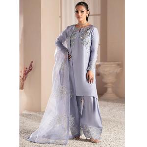 WS INTERNATIONAL HERMOSA Colección Lila Color Fancy Pakistani Salwar Kameez Hot Design Wedding Party Eid Collection Lawn - Product Image 4