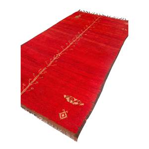 Alfombras de Lana Nayaab de Gran Tamaño Hechas a Mano 9x12, Diseño Rectangular Abstracto Rojo y Naranja, Estilo Clásico para Entrada - Paem-1052 - Product Image 1