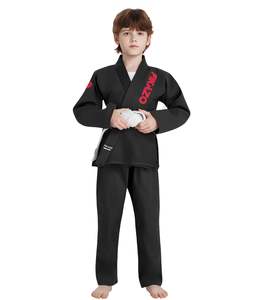 Niños BJJ Gi ligero preencogido 350gsm perla tejido brasileño Jiu Jitsu uniforme con cinturón logotipo personalizado artes marciales Kimono - Product Image 1
