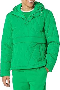 Chaqueta acolchada verde acolchada, ajuste acogedor para la máxima comodidad con capucha elegante y cálida, con un diseño único - Product Image 3