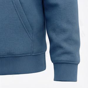 Sweat-shirts à capuche épais pour homme, basiques, en mélange de coton, avec logo personnalisé, haute qualité, 100% coton molletonné, fermeture éclair intégrale, hauts pour homme - Product Image 6