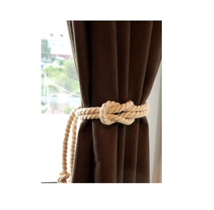 ผ้าม่านเชือกผูกทำด้วยมือทำจากไม้ผ้าฝ้ายเชือกบิดพร้อมผ้าม่านตกแต่งงานแต่งงานของผูกกระเป๋าดีไซน์เรียบง่าย - Product Image 5