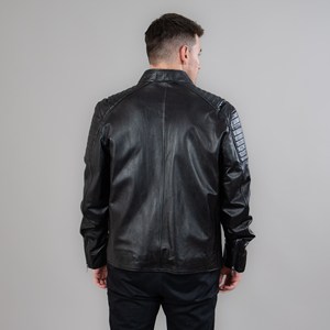 Chaqueta de cuero de moda para hombre de alta calidad con ajuste cómodo, chaqueta de cuero de moda con capucha para hombre de diseño único de manga larga para hombre - Product Image 6