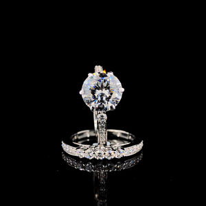 Elegante Anillo de Lujo para Mujer con Diamante Cultivado en Laboratorio Certificado por IGI de Corte Redondo de 2.50 ct, Color E, Oro Blanco de 18 Quilates, Joyería Fina - Product Image 1