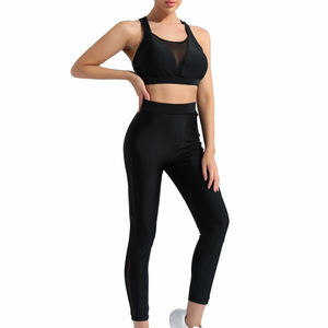 Ensembles de sport pour femmes Bretelles réglables Soutiens-gorge de sport et leggings taille haute Ensembles Pilates Tenues 2 pièces pour femmes - Product Image 5