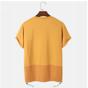 Camiseta Extra Grande Personalizada 100% Algodón para Hombre, Manga Corta, Cuello Redondo, con Bolsillo, Ropa Casual de Verano - Product Image 2