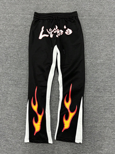 Pantalones Deportivos Personalizados con Parches Vintage para Hombre, Cintura Elástica, Estilo Urbano, Doble Cintura, Corte Recto - Product Image 5