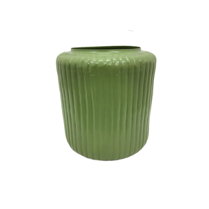 Vase à fleurs en fer décoratif de forme ronde pour la décoration de la maison et du mariage Vase en métal couleur verte en vrac fait à la main - Product Image 1