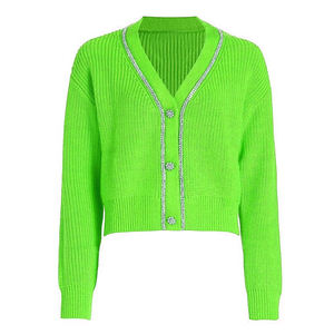 Pull rose avec couleurs personnalisées et cardigan en tricot brodé pour pull décontracté de sororité, de fraternité, de collège, de varsity - Product Image 4