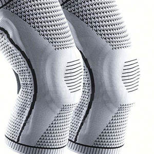 Manchons de genou en néoprène antidérapants, respirants, légers, avec rembourrage doux, faciles à porter, design ergonomique pour la musculation - Product Image 5