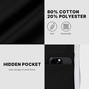Sudadera con capucha de músculos de entrenamiento atlético sin mangas personalizada ajustada con forro de alta calidad para hombres 100% algodón - Product Image 5