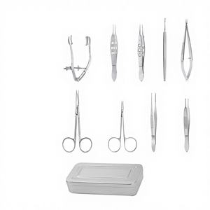 Juego de instrumentos quirúrgicos PTERYGION, juego oftálmico de pterigión de acero inoxidable alemán, OEM BOITE PTERYGION CE ISO13485 - Product Image 1