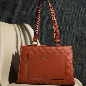 Sacs fourre-tout en cuir tissé à la main de qualité supérieure de couleur personnalisée pour femmes 100% fermeture à glissière en cuir d'origine - Product Image 1