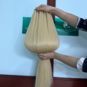 Échantillon gratuit de haute qualité 100% cheveux humains cuticule alignée brut non transformé blond russe vague de corps trame naturelle Extension de cheveux - Product Image 3