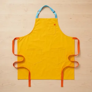 Classic Eco-Friendly 100% Cotton Canvas Bib <b>Apron</b> with Adjustable Waist and Multiple Pockets <b>for</b> <b>Cooking</b> - Product Image 2
