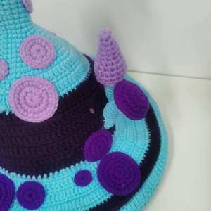 Mushroom Elf <b>Hat</b> Knitted Yarn Large Brimmed <b>Hat</b> for <b>Men</b> and Women, Autumn and <b>Winter</b> Heavy Industry, Pure Handmade Weaving - Product Image 5