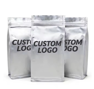 Zipper Top Custom Printed Biodegradable Zipper Food <b>Packaging</b> Pouch Flat Bottom Kraft Paper Coffee Tea <b>Bag</b> - Product Image 5