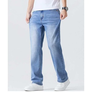 Nouveau jean cargo en denim pour homme, taille mi-haute élastique, style élégant, poches, vente en gros, prix bas, qualité supérieure - Product Image 4