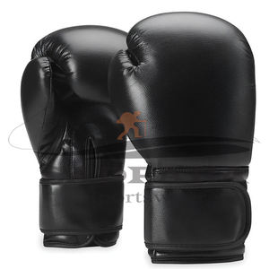 Cómodos guantes de boxeo con logotipo personalizado profesional, cuero de vaca, duradero, con cordones, equipo de entrenamiento de lucha Muay Thai - Product Image 1