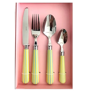 Precio directo de fábrica Cucharas Tenedores Cuchillos Juego de cubiertos de acero inoxidable Fabricante indio Acero con espejo Decoración de comedor de lujo - Product Image 1