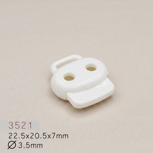 Vente en gros usine – Bloque-cordon en plastique ABS sans nickel, à trou simple/double, avec ressort, pour sacs et vêtements - Product Image 2