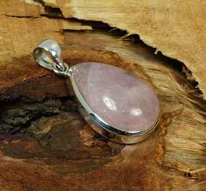 Colgante de piedras preciosas de Plata de Ley 925 hecho a mano, diseñador Vintage, cuarzo rosa para mujer, colgantes y dijes de joyería fina - Product Image 5