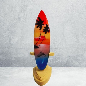 Artisanat en bois Planche <span class=keywords><strong>de</strong></span> <span class=keywords><strong>surf</strong></span> d'été Décor à la maison Ornements <span class=keywords><strong>de</strong></span> vacances <span class=keywords><strong>de</strong></span> style océanique Décorations en bois <span class=keywords><strong>de</strong></span> plage - Product Image 4