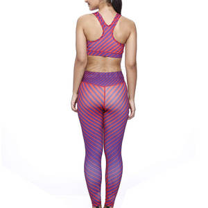 Recién llegado, conjunto de Yoga de entrenamiento para mujer hecho a medida, media pieza de 2 piezas, Material transpirable sólido, cintura elástica, opciones de talla grande - Product Image 4