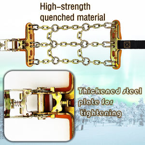 Juego <span class=keywords><strong>de</strong></span> 6 <span class=keywords><strong>Cadenas</strong></span> Antideslizantes Universales para Neumáticos Estilo Red para <span class=keywords><strong>Nieve</strong></span> <span class=keywords><strong>de</strong></span> Emergencia para Automóviles y Vehículos Todoterreno - Product Image 4