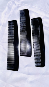 Peine de cuerno negro natural hecho a mano por Tradebit - Product Image 5