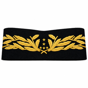 Premium Customized Vintage Gold Nonwoven Felt Embroidered Cap <b>Band</b> / Uniform Embroidery - Product Image 1