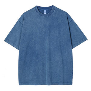 Vente en gros T-shirt ample vintage pour homme, style hip hop, mode urbaine, foncé, sport, streetwear lourd, coupe ample, pour homme - Product Image 4