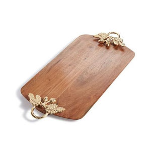 Plateau en bois unique avec poignée en forme de feuille d'or Plateau de service en bois de la meilleure qualité Équipement de restaurant à un prix abordable - Product Image 1