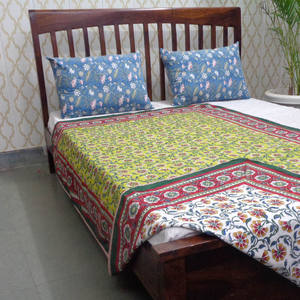High Quality Organic Cotton Voile Dohar Indian Traditional HandBlock Printed Twin Size Eco-Friendly All-Season Soft <b>Blanket</b> Sale - Product Image 3
