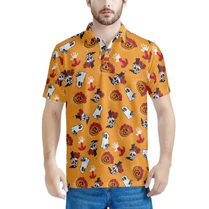 Alta calidad Casual para Polos para hombres Venta al por mayor Tela de punto transpirable Diseño de impresión por sublimación Características en blanco - Product Image 5