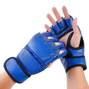 2025 nuevos guantes profesionales de MMA de cuero de vaca a la moda logotipo personalizado guantes de entrenamiento de 8oz con enteros para uso deportivo - Product Image 4