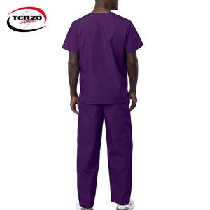 ชุดสครับผู้ชายคุณภาพสูง แบบสั่งทำพิเศษ สีพื้น ผ้าแคนวาส แห้งเร็ว ระบายอากาศได้ดี ไซส์ใหญ่ สำหรับใช้ในโรงพยาบาล - Product Image 2