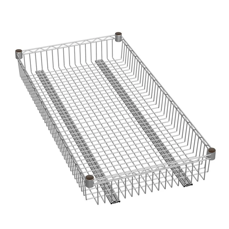 주방 액세서리 캐비닛 보관 접시 랙 슬라이딩 서랍 당겨 와이어 바구니 보관 서랍 강철 바구니