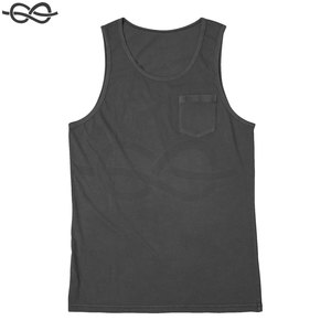 T-shirt sans manches débardeur poche avant ample Sport Logo personnalisé blanc Gym Sports été pour hommes formel - Product Image 1