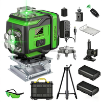 Niveau laser vert compact PINENG 4D 16 lignes pour extérieur, rotation automatique 360°, usage industriel et bricolage, haute valeur, garantie 1 an, 12V