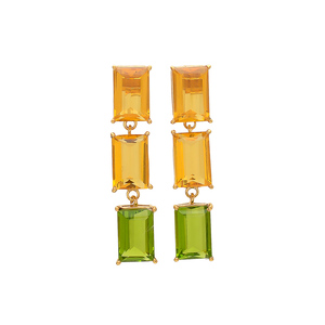 New Arrival <b>Long</b> Tassels <b>Earrings</b> Unique Peridot and Citrine Hydra Gemstone <b>Earrings</b> Classic Design <b>Earrings</b> by Gemstone - Product Image 1