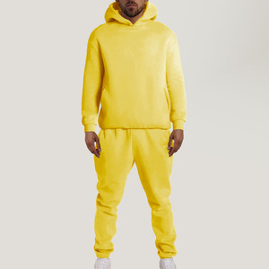 Ensemble de survêtement personnalisé pour hommes avec pull à capuche et pull de gymnastique et sweat à capuche coupe ample en tissu imprimé de printemps - Product Image 3