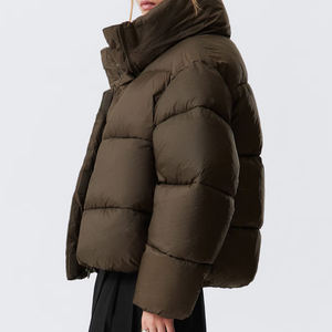 Chaqueta Acolchada de Moda para Mujer, Estilo Holgado, Ligera, Cómoda, Estilo Urbano, Chaqueta de Manga Larga para Mujer, Chaqueta de Tela Suave - Product Image 3