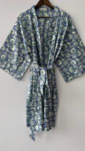 Kimono de playa indio de algodón largo, bata de baño de maternidad para ducha de invierno, ropa de playa, Bata - Product Image 3