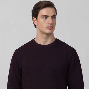 Sudadera de manga larga ligera con logotipo de diseño personalizado para hombre, moda negra lisa, estilo callejero informal para invierno - Product Image 2