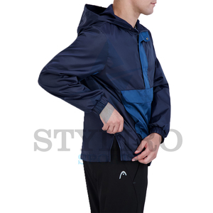 Chaqueta Cortavientos con Capucha para Hombre, Talla XL, Personalizada, de Alta Calidad, Impermeable, Ecológica, con Bordado, Informal, para Invierno y Running, sin Costuras - Product Image 3