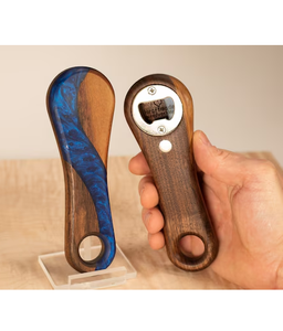 Décapsuleur en bois et résine pour bar de mariage Accessoires de bar Design élégant Ensemble d'ouvre-bouteille fait main - Product Image 2