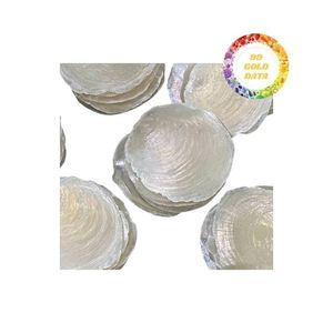 Concha de Capiz de corte redondo, venta al por mayor, concha de Capiz transparente Natural para decoración del hogar, adorno listo para enviar - Product Image 3