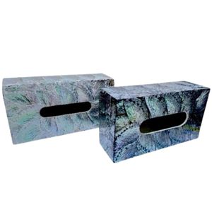 Elegante decoración costera para el hogar, caja de pañuelos de concha marina hecha a mano, carcasa ecológica de Indonesia - Product Image 4