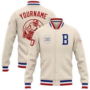 Veste de baseball d'hiver pour homme de haute qualité, style streetwear, avec col montant et logo brodé sur le devant, pour la vente en gros - Product Image 1
